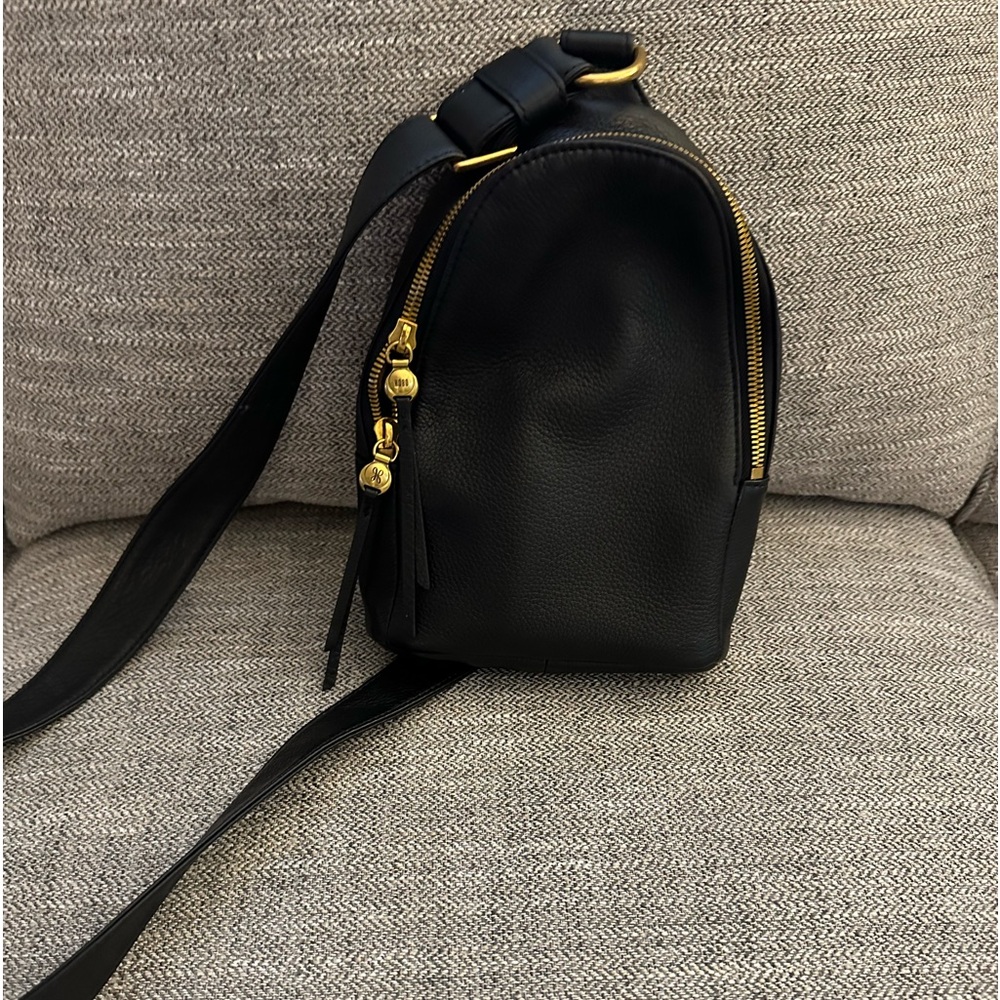 Black Crossbody - Fern Sling (Hobo) Pebbled Leather